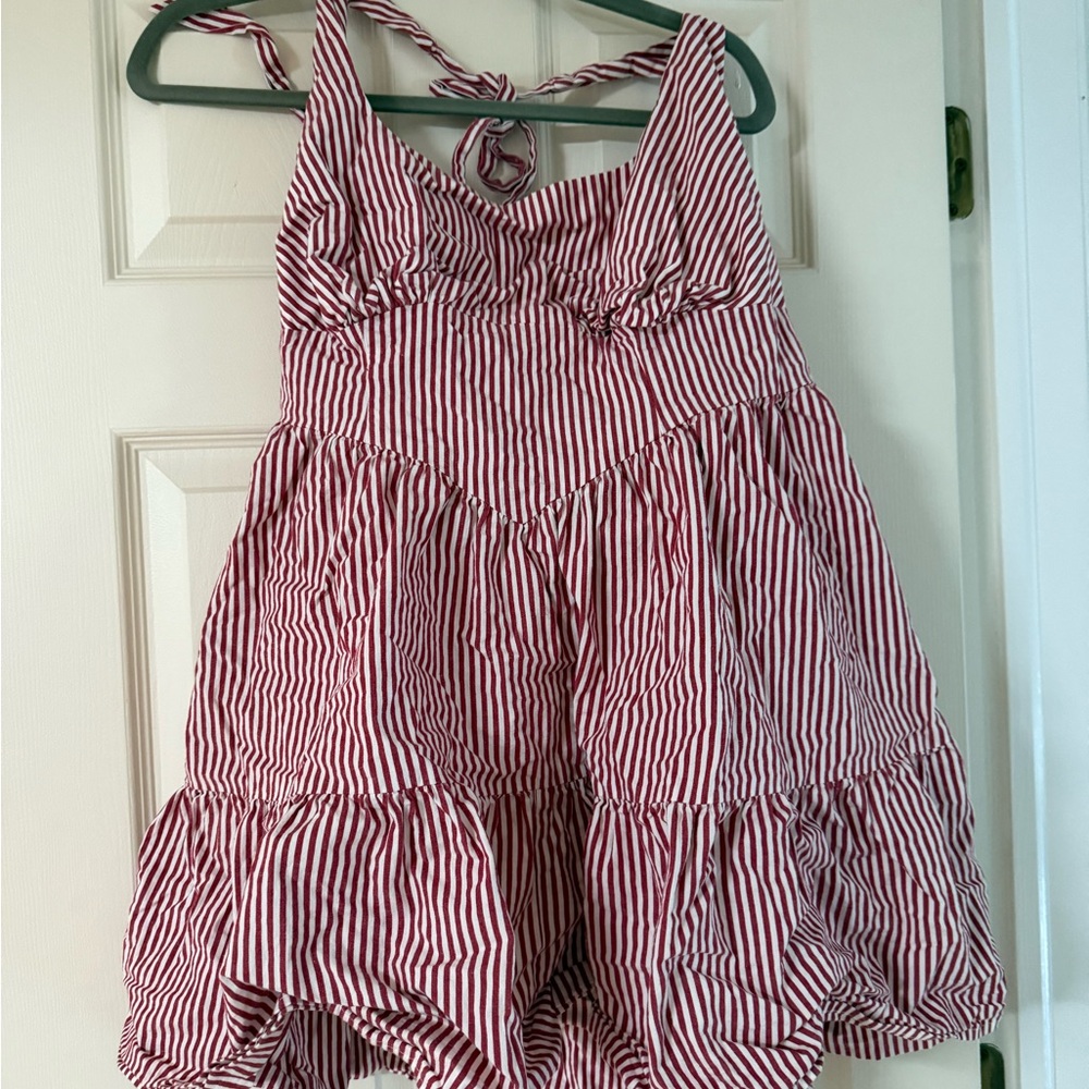 Wild Fable Red and White Striped Top